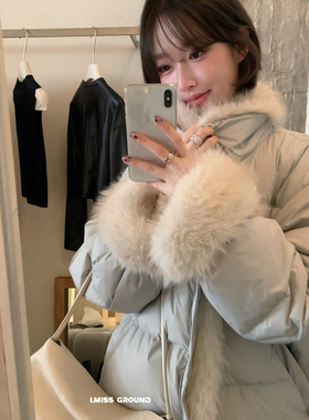 IMISS-品质绝美双重保暖羽绒服(配毛领可拆卸)(含50白鸭绒)H10716