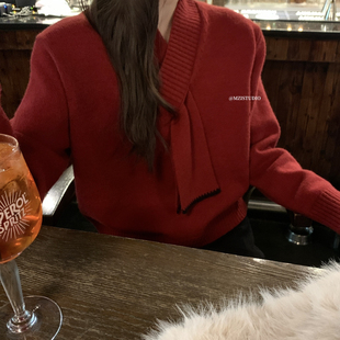 设计感围脖一体休闲简约套头毛衣25216 感艺术家冬季 STUDIO MZI