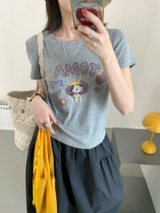 春夏百搭正肩显瘦字母印花短袖 韩版 T恤圆领上衣w297 PRETTY ACME