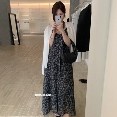 IMISS-夏上新气质度假碎花连衣裙(配飘带)(只卖裙子)R70637
