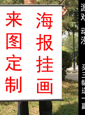 动漫游戏海报装饰画挂画布质防水