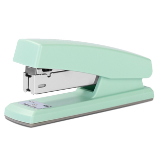 得力订书机学生用马卡龙色多功能大号订书器家用省力钉书机装订机12号定书机钉小号便携订厚书的办公用品文具
