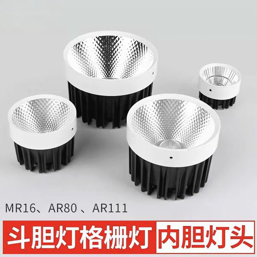 ar111斗胆灯灯芯嵌入式led双头天花射灯替换内胆AR80灯泡筒灯配件