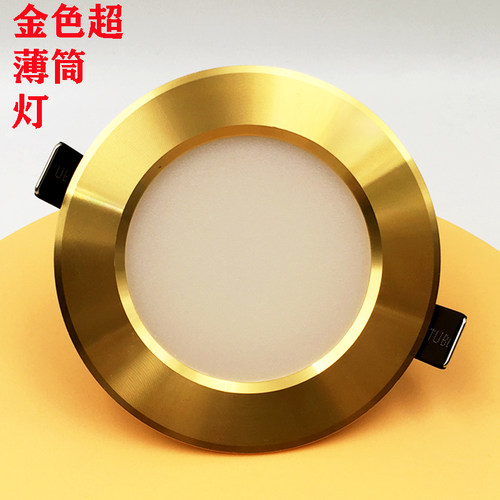 led金色客厅走廊公分天花灯