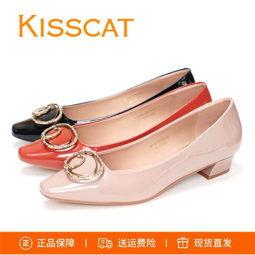 KISSCAT接吻猫低跟鞋KA54512-10