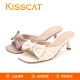 气质细跟高跟鞋 凉鞋 蝴蝶结凉拖鞋 KISSCAT接吻猫2026新款 女鞋