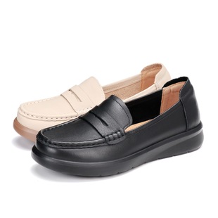 COEMLY康莉2026新款 一脚蹬懒人鞋 女鞋 KHM61010 平底软底真皮乐福鞋