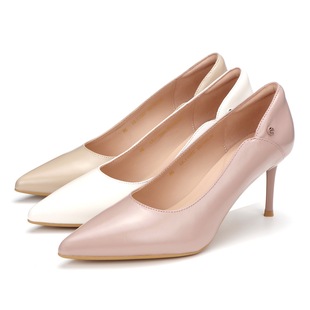 HARSON哈森2026新款尖头细跟高跟羊皮浅口单鞋不累脚女鞋HL267102