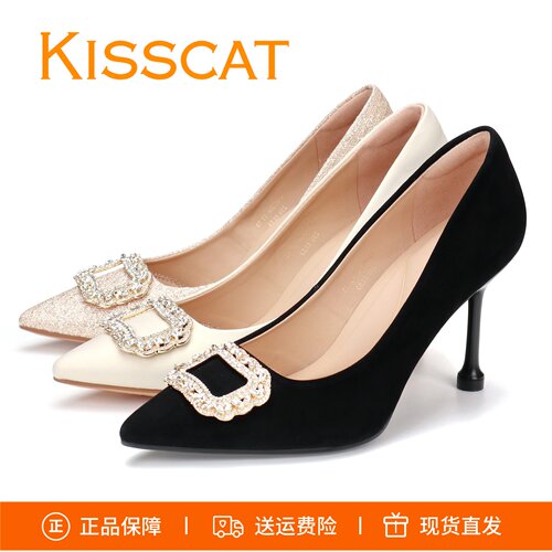 接吻猫金属扣浅口单鞋K76500A-13