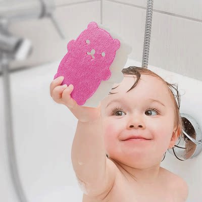 日本进口婴儿洗澡海绵新生儿洗头