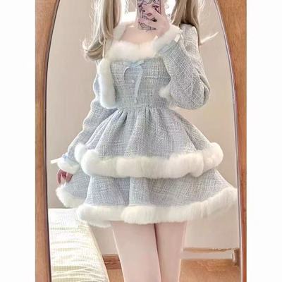 小香风名媛千金风甜美蓬蓬裙