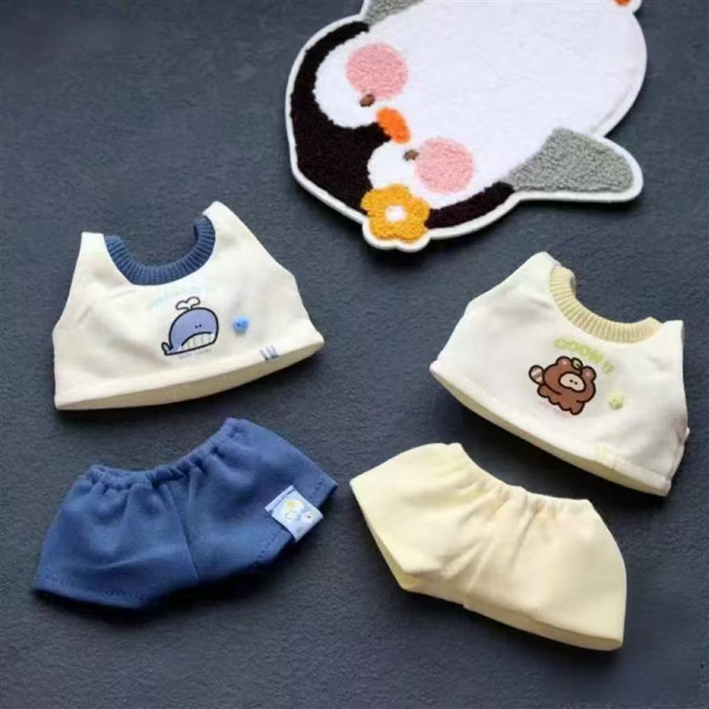 【现货批发】10cm20cm棉花娃娃衣服软萌娃衣无属性玩偶衣服替换装