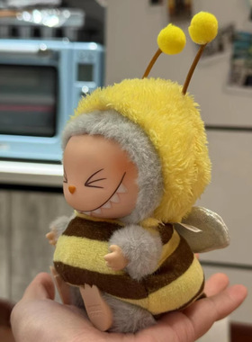 labubu娃衣黄色蜜蜂拉布布衣服15-17cm一代二代三代【不含玩偶】