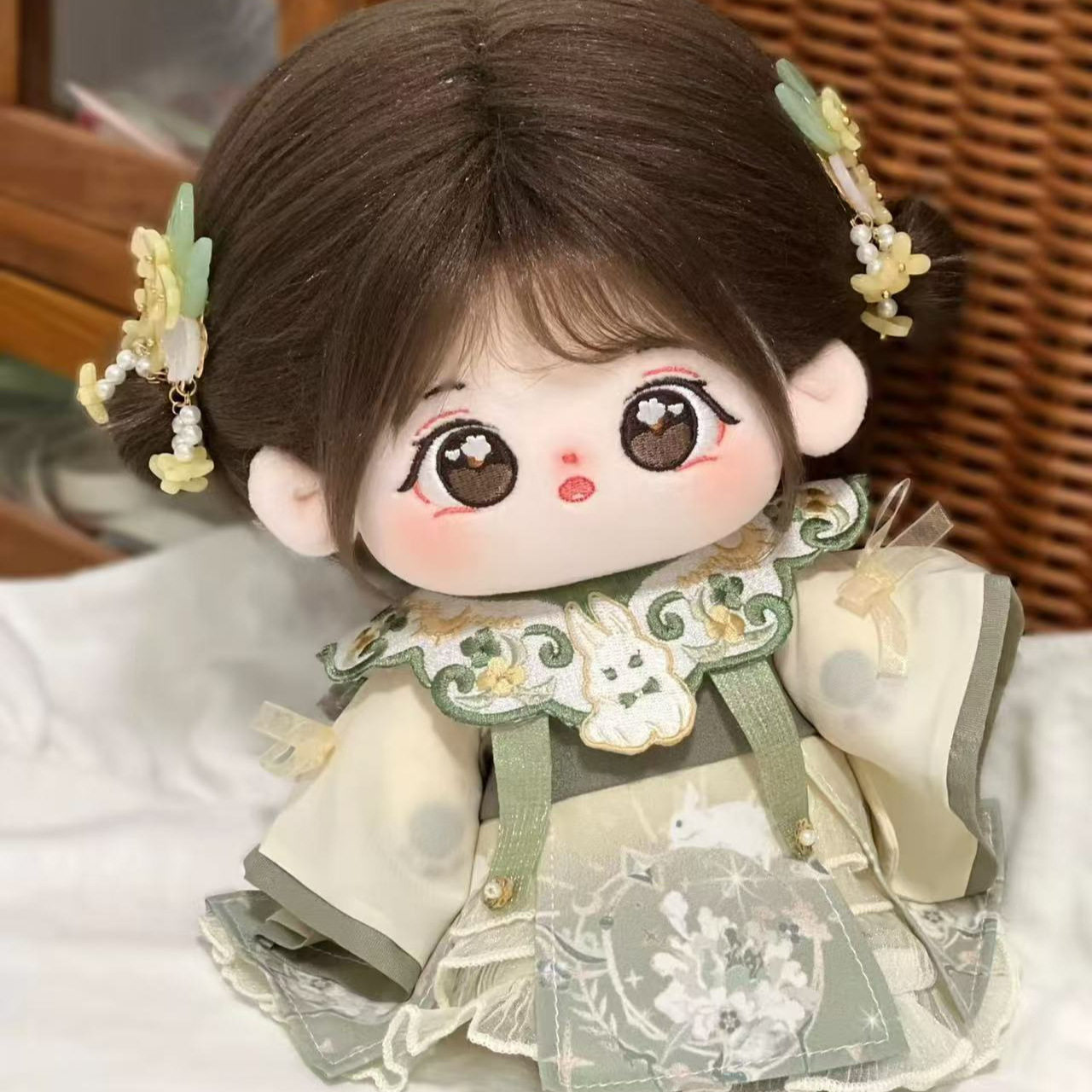 棉花娃娃女20cm毛绒玩偶公仔可换装布玩具送小女孩儿童节生日礼物