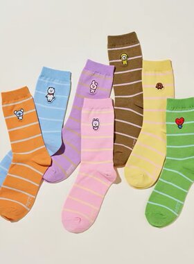 LINE FRIENDS 连我朋友 BT21 BASIC 系列袜子 居家休闲袜