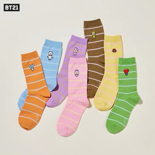 LINE FRIENDS 连我朋友 BT21 BASIC 系列袜子 居家休闲袜
