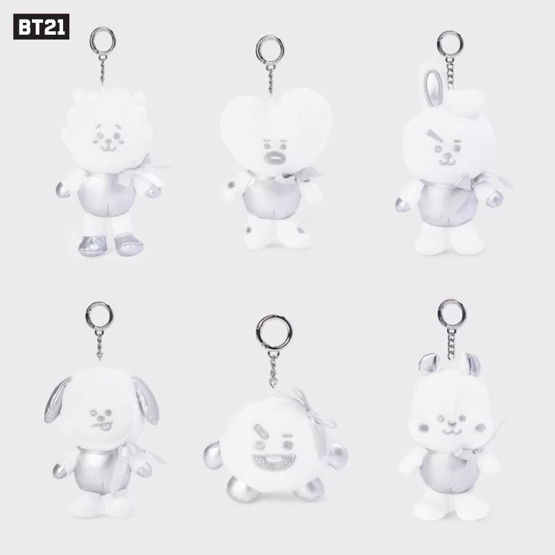 BT21SILVERPLUSH毛绒钥匙扣挂件