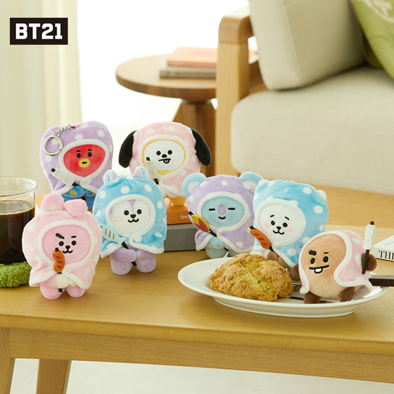 BT21篝火毛绒钥匙扣挂件