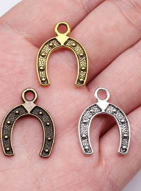 20个/包 23x18mm 多色马铁 马蹄铁 马鞋吊坠 ABD-C11097