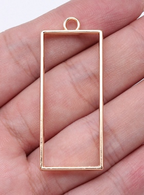 10个/包 47x19x3.7mm 多色 镂空滴胶系列长方形边框 ABD-C16392