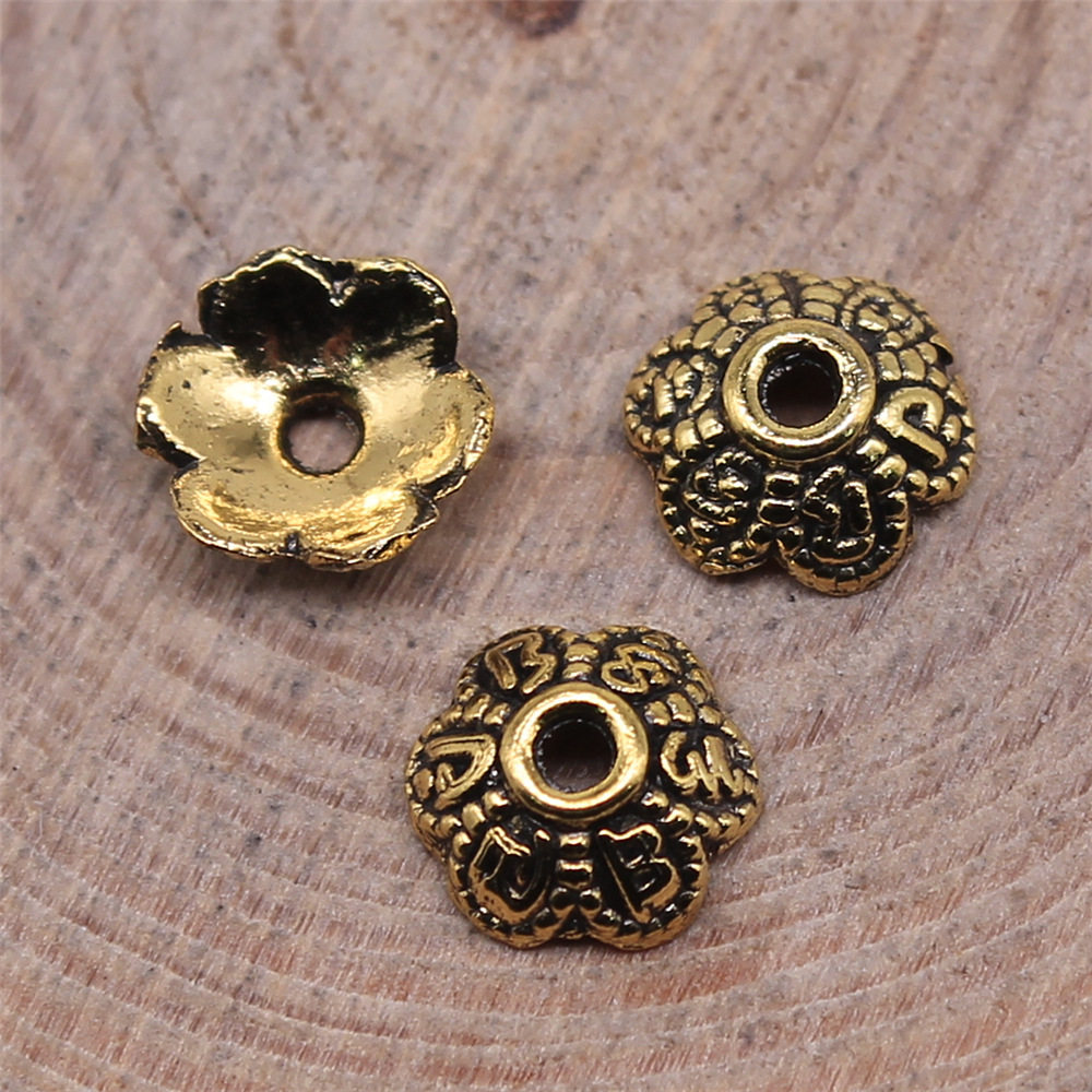 50个/包 7x7mm 多色锌合金材质diy饰品配件花托