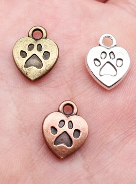 20个/包 13x10mm 多色DIY饰品配件 狗爪吊坠 ABD-C10574
