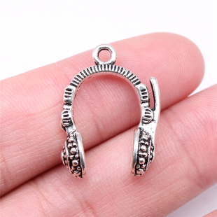 10个/包 25x18mm 古银色锌合金材质 耳机吊坠 ABD-C14830