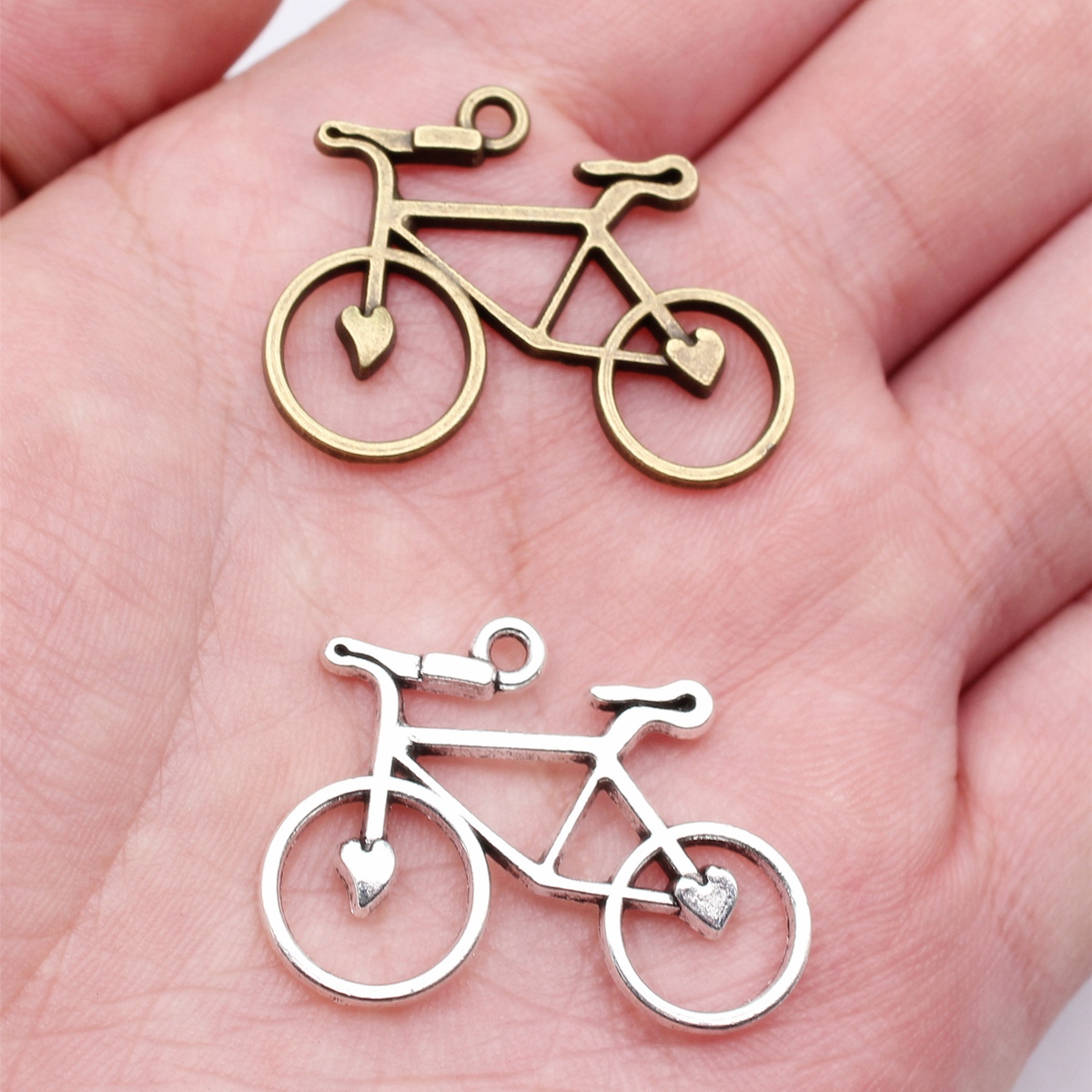 10个/包 31x23mm 多色DIY饰品配件 自行车吊坠 ABD-C10261