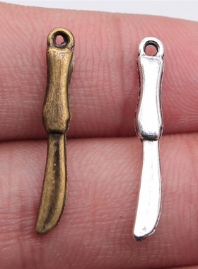 40个/包 25mm 多色DIY饰品配件 餐刀 水果刀吊坠 ABD-C10808