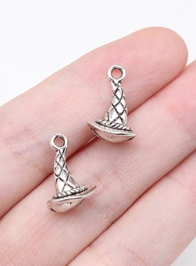 10个/包 15x10mm 古银色 DIY饰品配件小丑帽吊坠 ABD-C11669