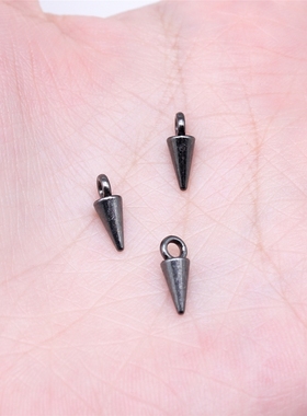 40个/包 11x4mm 多色锌合金材质 DIY饰品配件锥子吊坠 ABD-C14156