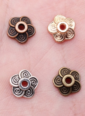 100个/包 9x9mm 多色锌合金材质 花托 ABD-C11193