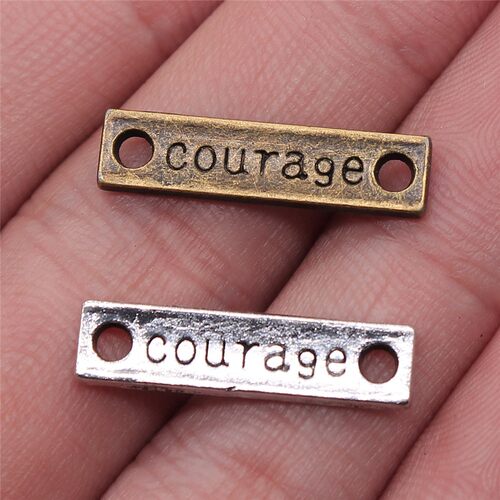 10个/包 24x6mm 多色锌合金材质 courage连接件 ABD-C10362