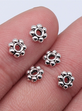 40个/包 5x5mm 多色锌合金材质 DIY饰品配件隔位珠 ABD-C11734