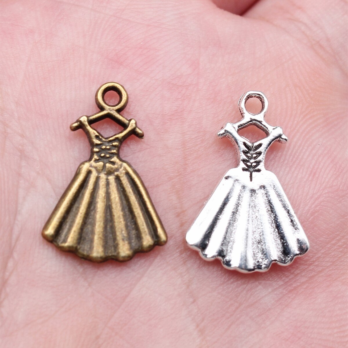 10个/包 13x20mm 多色DIY饰品配件晚礼服舞裙吊坠 A