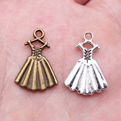 10个/包 13x20mm 多色DIY饰品配件晚礼服舞裙吊坠 ABD-C13701