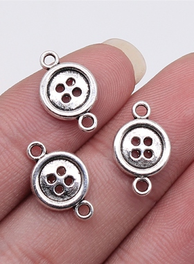20个/包 16x10mm 古银色锌合金材质 纽扣连接件 ABD-C14152