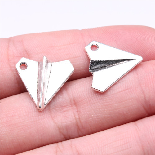 10个/包 18x17mm 多色 DIY饰品配件 纸飞机吊坠 ABD-C12258