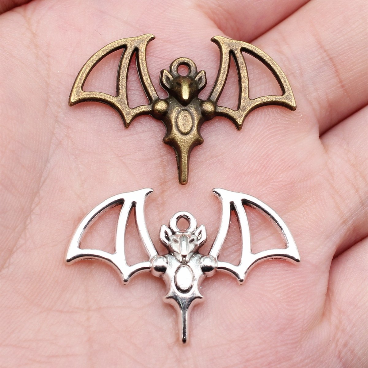 10个/包 33x23mm 多色DIY饰品配件 蝙蝠吊坠 ABD-C10226