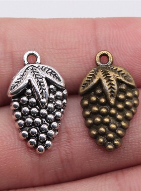 20个/包 21x12mm 多色锌合金材质 葡萄吊坠 ABD-C10092