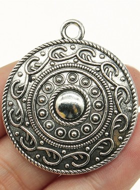 5个/包 47x33mm 古银色锌合金 DIY饰品配件 花片吊坠 ABD-C12654