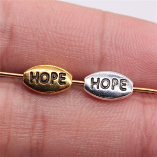 40个/包 10x6mm 多色DIY饰品配件 hope小孔珠珠子 ABD-C11117