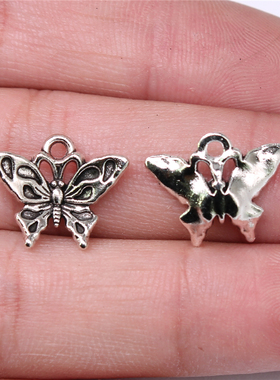20个/包 17x14mm 多色DIY饰品配件蝴蝶吊坠 ABD-C14853