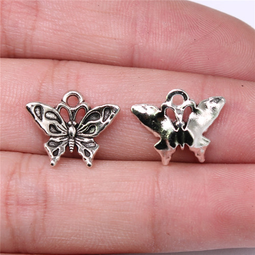 20个/包 17x14mm 多色DIY饰品配件蝴蝶吊坠 ABD-C14853