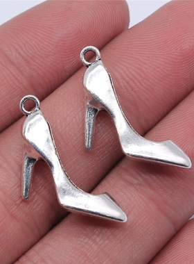 10个/包 27x16mm 多色DIY饰品配件高跟鞋吊坠 ABD-C11743