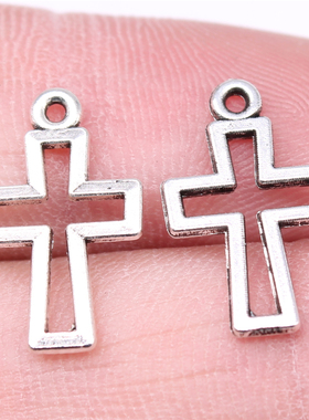 20个/包 17x11mm 多色DIY饰品配件十字架吊坠 ABD-C11419