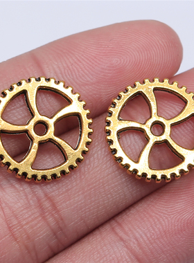 10个/包 18mm 多色锌合金 DIY饰品配件 齿轮吊坠 ABD-C13888