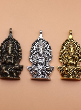 2个/包 62x32mm 多色DIY饰品配件大象神吊坠 ABD-C10445