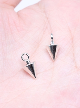 20个/包 13x6mm 多色 锌合金 手作配件 圆锥吊坠 ABD-C15867
