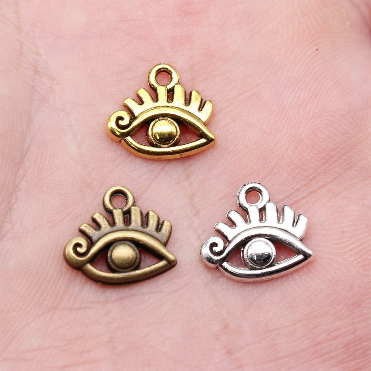 20个/包 12x13mm 多色DIY饰品配件眼睛吊坠 ABD-